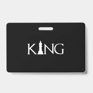King Chess Piece Halloween Costume Chess Lover Badge