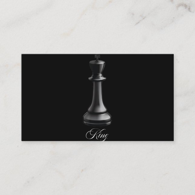 King Chess Piece Halloween Costume Chess Lover Business Card (Front)