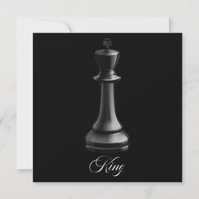 King Chess Piece Halloween Costume Chess Lover Invitation (Front)