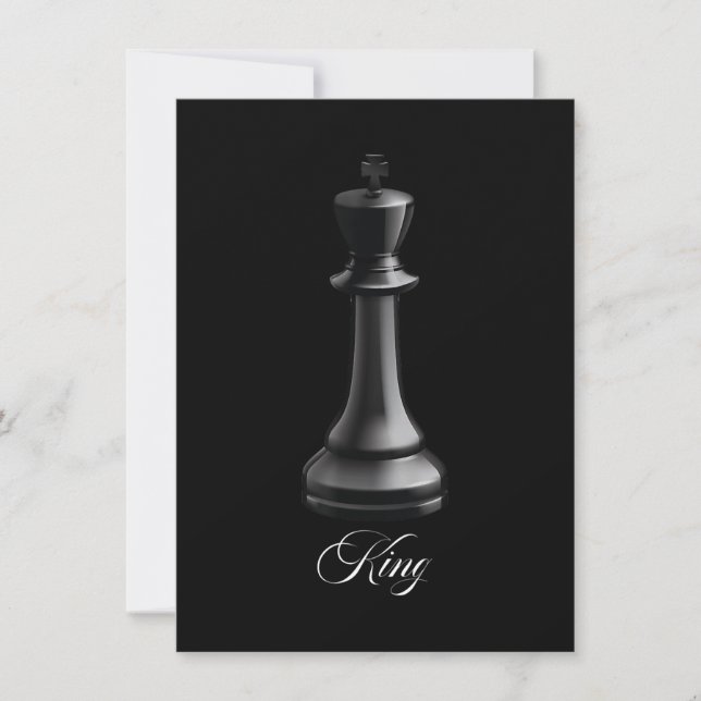 King Chess Piece Halloween Costume Chess Lover Invitation (Front)