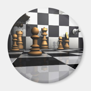King Chess Play Magnet