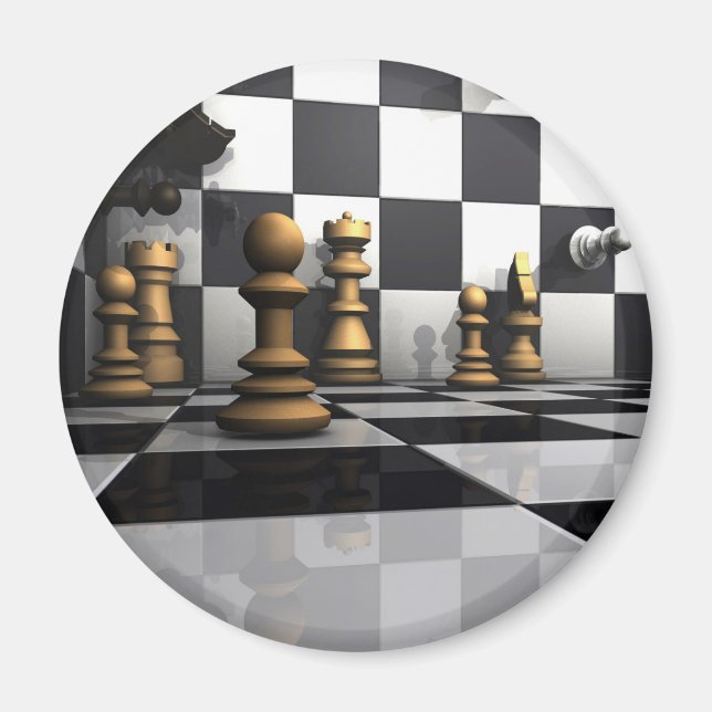 King Chess Play Magnet (Front)