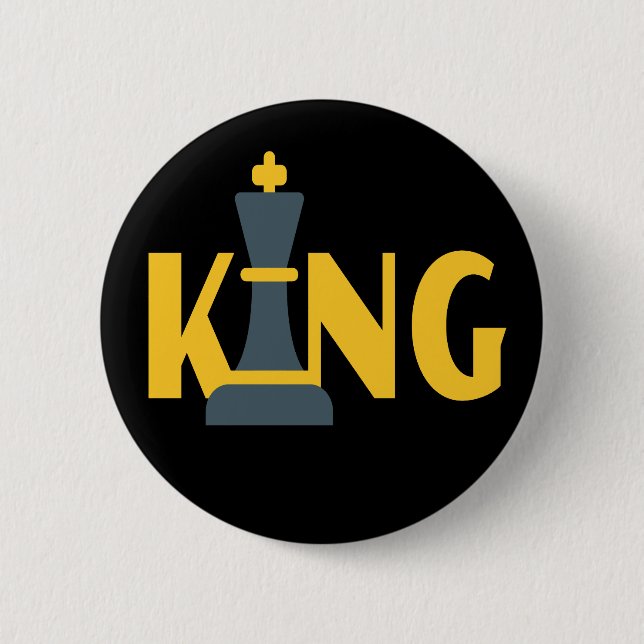King Chess Player 2 Inch Round Button (Front)