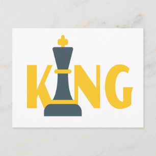 King Chess Player Postcard