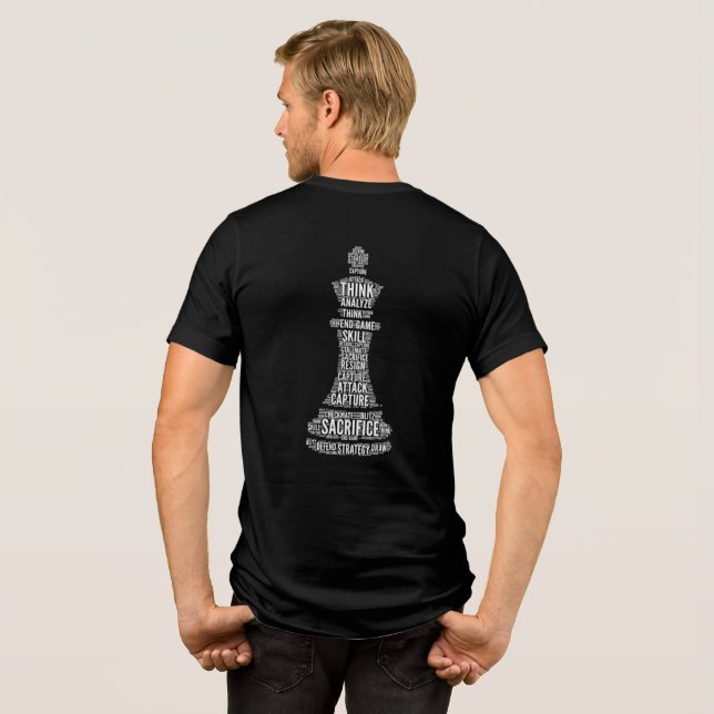 king chess printed Tri-Blend shirt (Back Full)