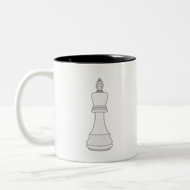 King Chess Two-Tone Coffee Mug (Left)