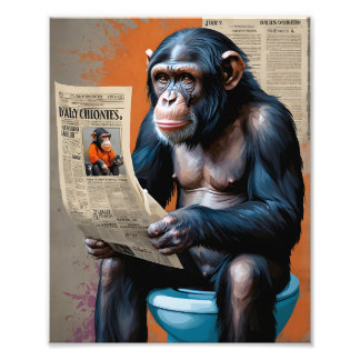 King Chimp Realism Meets Pop Art Majestic  Photo Print
