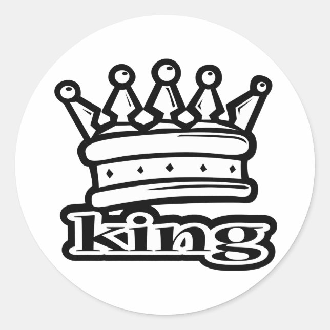 King Classic Round Sticker (Front)