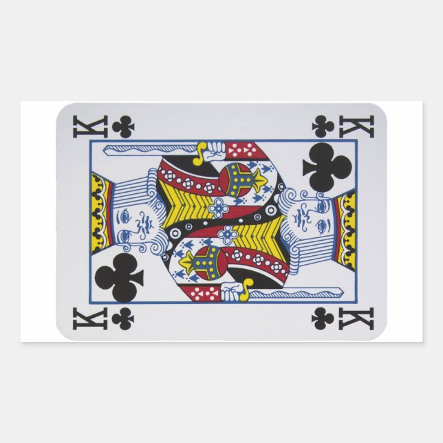 King Clovers (Clubs) Playing Card Stickers (Front)