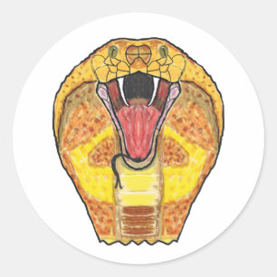 King Cobra Classic Round Sticker