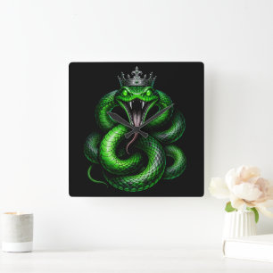 King Cobra Crown Wall Clock