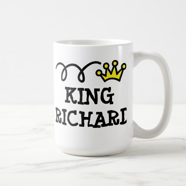 King coffee mug with personalized name (Right)