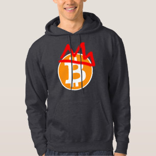 KING COIN _Bitcoin_Red Graffiti Crown Hoodie