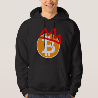KING COIN_Red Graffiti Crown Bitcoin Sweat - shirt