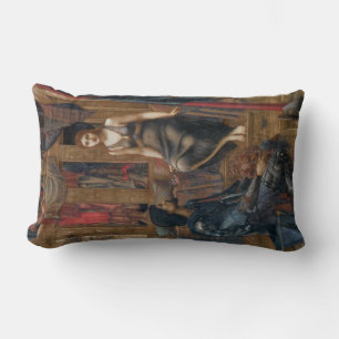 King Cophetua and the Beggar Maid (by Burne-Jones) Lumbar Pillow