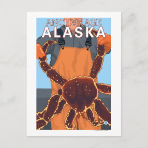 King Crab Fisherman - Anchorage, Alaska Postcard