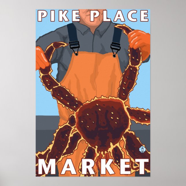 King Crab Fisherman - Pike Place Market, Seattle Poster (Front)