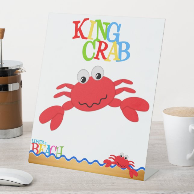 King Crab  Pedestal Sign (In SItu)