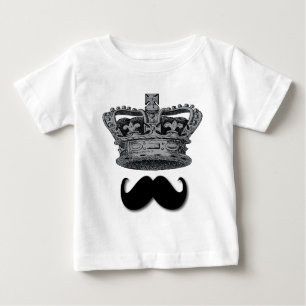 King Crown and Moustache Baby T-Shirt