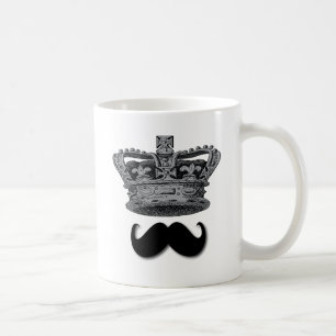 King Crown and Moustache Coffee Mug