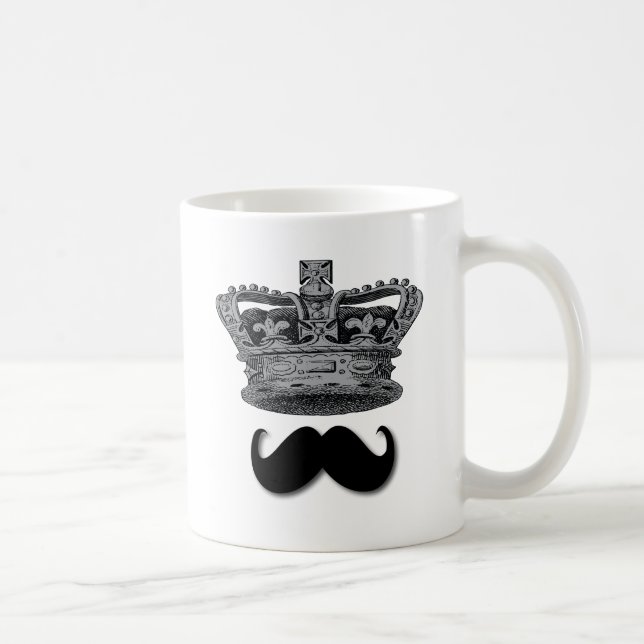 King Crown and Moustache Coffee Mug (Right)