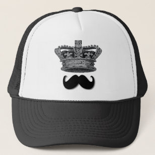 King Crown and Moustache Trucker Hat