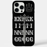 KING Crown Line Art black  Phone Case  