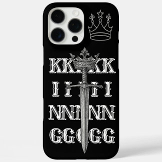 KING Crown Line Art black Phone Case