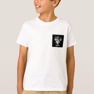 KING" Crown Vector – Bold Black & White Street Art T-Shirt