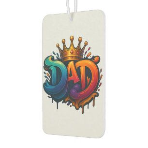 King Dad Crown Graffiti Crowned with Love & Pride Air Freshener