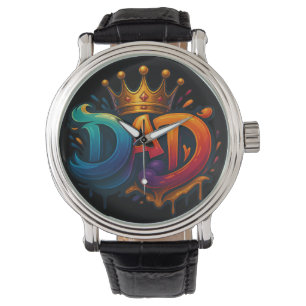 King Dad Crown Graffiti Crowned with Love & Pride Watch