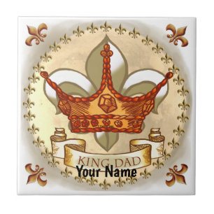 King Dad Royal Crown   Tile