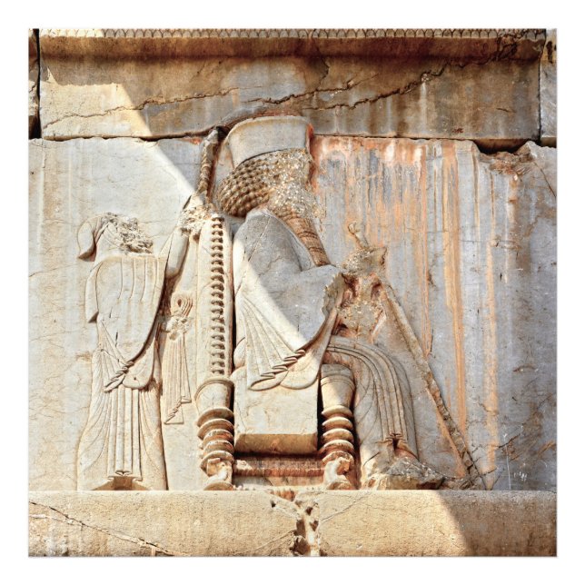 King Darius I. Bas-relief, Persepolis, Iran      Photo Print (Front)