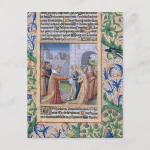 King David coveting Bathsheba Postcard