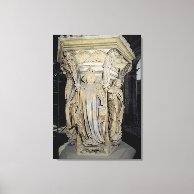 King David flanked by Moses and Jeremiah Canvas Print (Front)