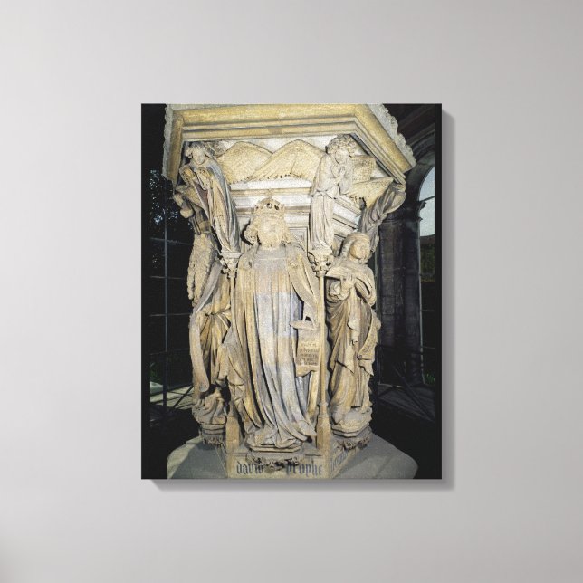 King David flanked by Moses and Jeremiah Canvas Print (Front)