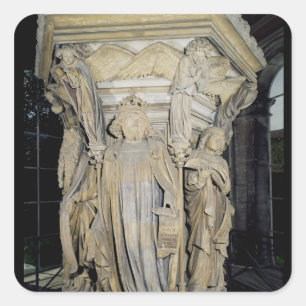 King David flanked by Moses and Jeremiah Square Sticker