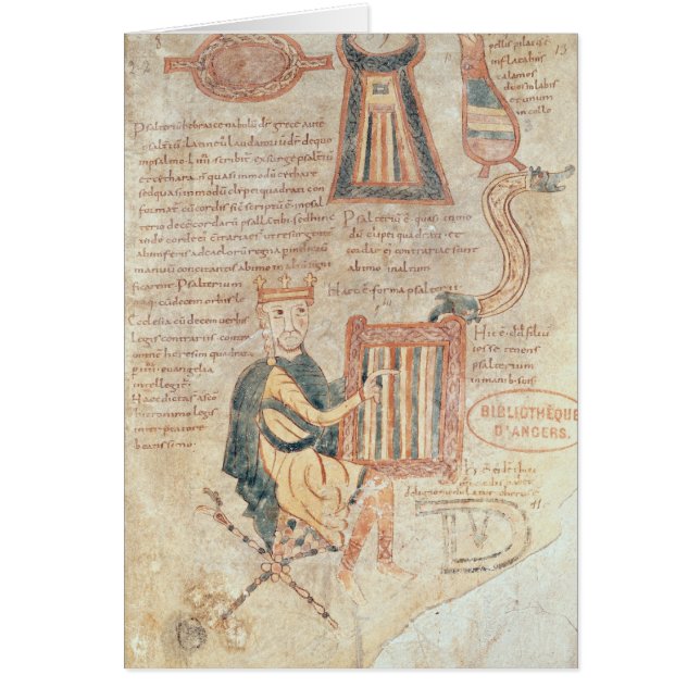King David playing a psaltery from a psalter (Front)