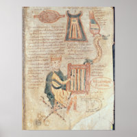 King David playing a psaltery from a psalter