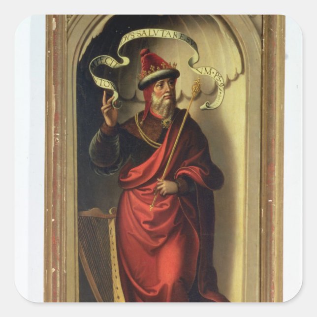 King David Square Sticker (Front)