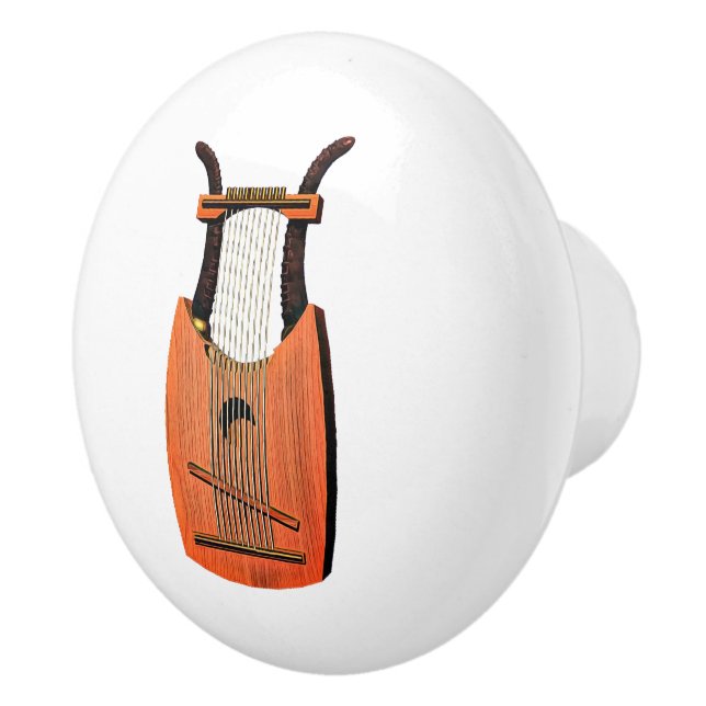 King David's Harp Ceramic Knob (Right)