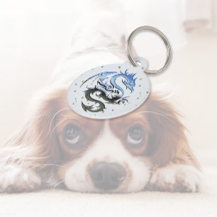 King Dragon Blue Pet ID Tag