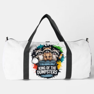 King Dumpsters Raccoon Splatter Duffle Bag