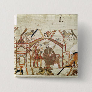 King Edward giving his instructions to Earl 2 Inch Square Button