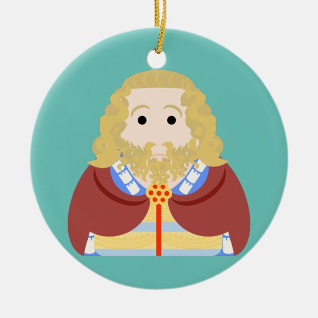 King Edward II of England Ceramic Ornament (Front)