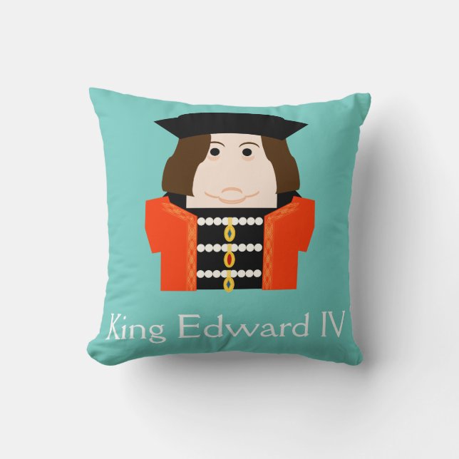 King Edward IV of England Throw Pillow (Front)