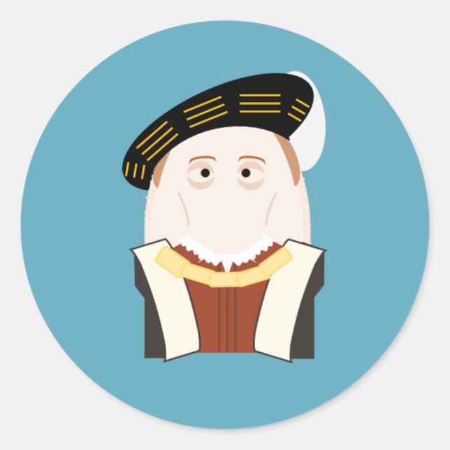 King Edward VI Classic Round Sticker (Front)
