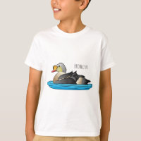 King eider bird cartoon illustration