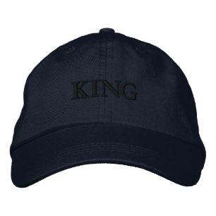 KING Embroidered-Hats Handsome Visor KING text Embroidered Hat