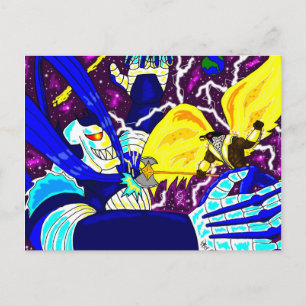 King Falcon vs Maniac postcard